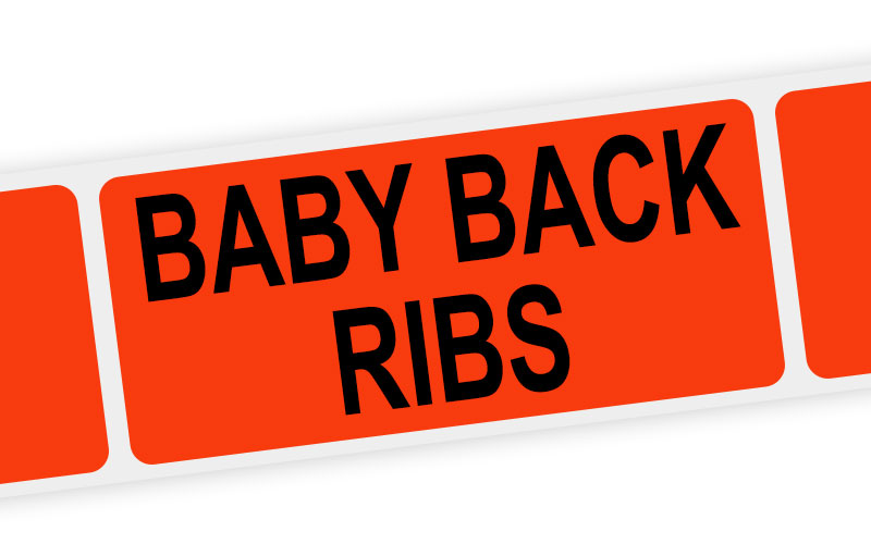 baby back ribs label