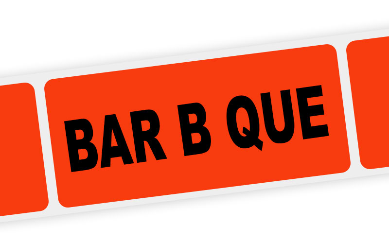 bar b que label