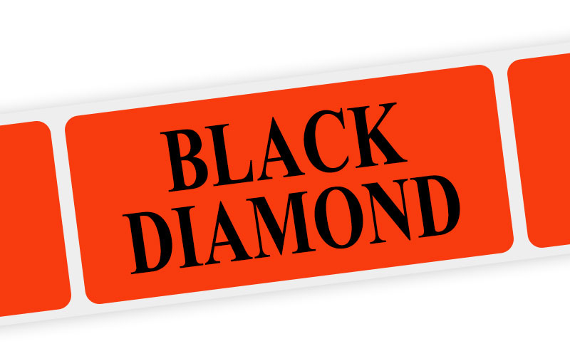 black diamond label