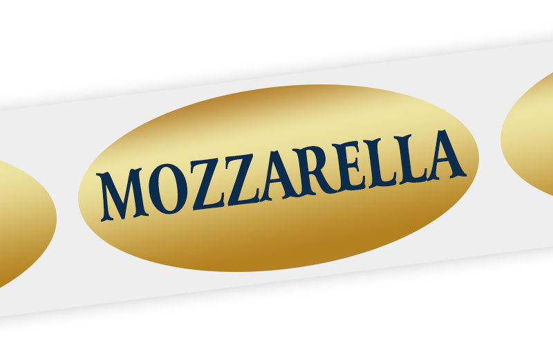 mozzerella cheese label