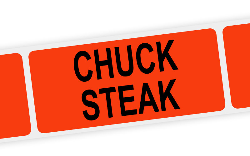 chuck steak label