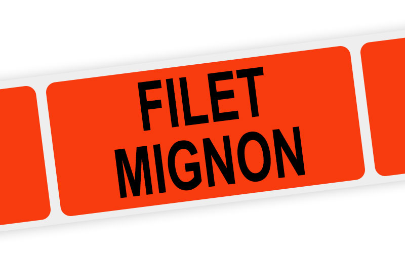 filet mignon label