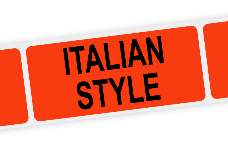 italian style label