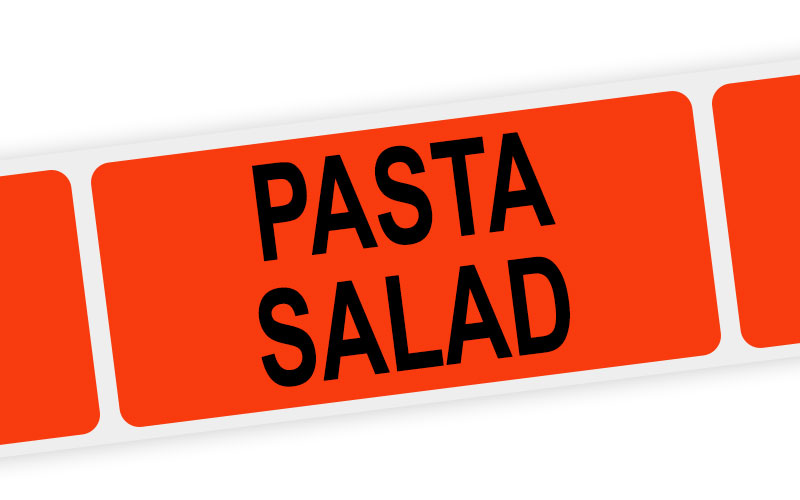 pasta salad label