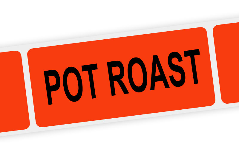 pot roast label