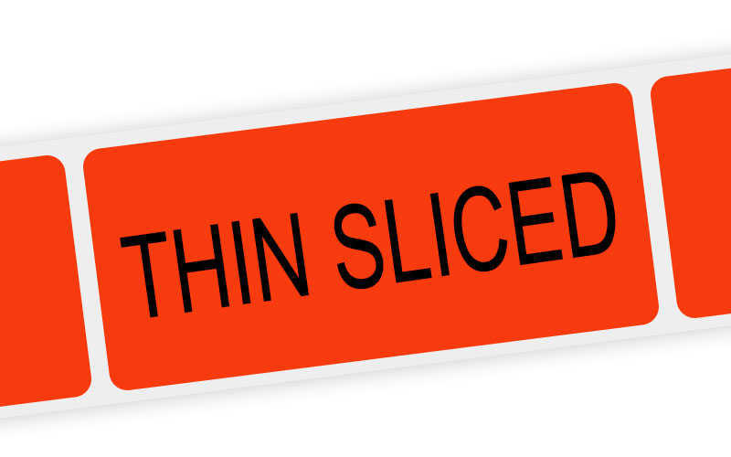 thin sliced label